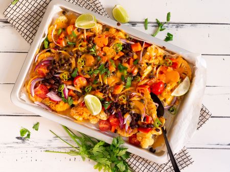 Gebackene Blumenkohl-Nachos