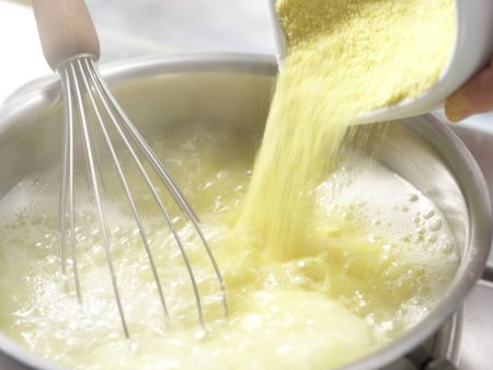Gebratene Austernpilze auf Polenta Zubereitung Schritt 1 Gebratene Austernpilze auf Polenta Zubereitung Schritt 1