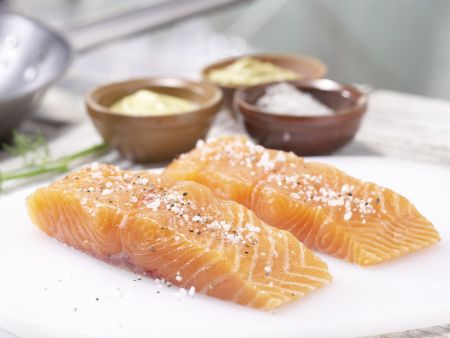 Gebratene Lachsfilets Zubereitung Schritt 4 Gebratene Lachsfilets Zubereitung Schritt 4