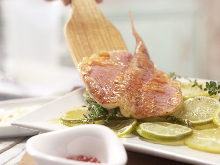 Gebratene Rotbarbenfilets Zubereitung Schritt 6 Gebratene Rotbarbenfilets Zubereitung Schritt 6