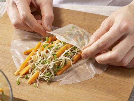 Gedämpfte Asia-Wraps Zubereitung Schritt 8 Gedämpfte Asia-Wraps Zubereitung Schritt 8