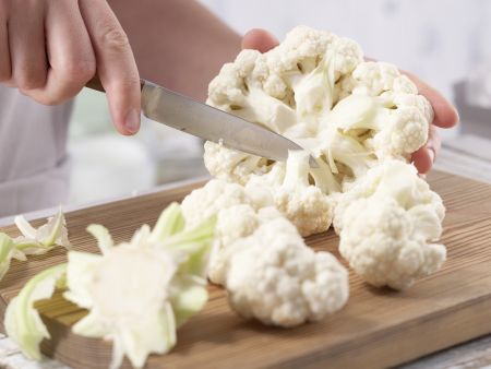 Gedämpfter Blumenkohl Zubereitung Schritt 1 Gedämpfter Blumenkohl Zubereitung Schritt 1