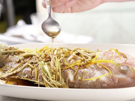 Gedämpfter Red Snapper Zubereitung Schritt 8 Gedämpfter Red Snapper Zubereitung Schritt 8