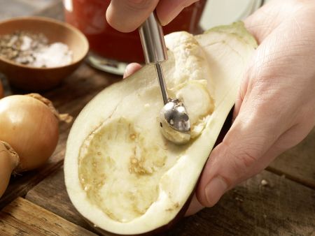 Gefüllte Auberginen Zubereitung Schritt 3 Gefüllte Auberginen Zubereitung Schritt 3