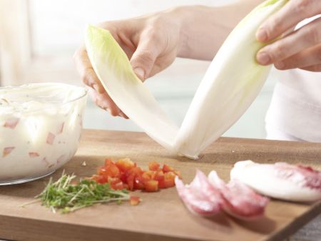Gefüllte Chicoréeblätter Zubereitung Schritt 5 Gefüllte Chicoréeblätter Zubereitung Schritt 5