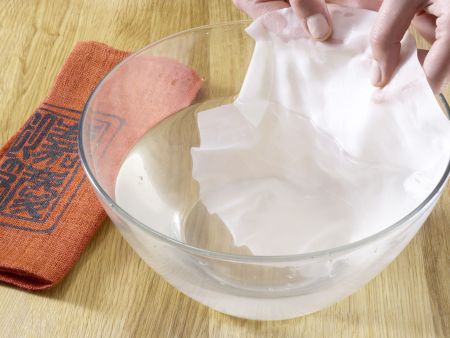 Gefüllte Reispapierrollen Zubereitung Schritt 4 Gefüllte Reispapierrollen Zubereitung Schritt 4