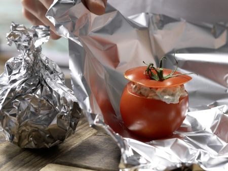 Gefüllte Ricotta-Tomaten Zubereitung Schritt 6 Gefüllte Ricotta-Tomaten Zubereitung Schritt 6
