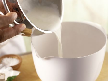Gefüllte Teigfladen "Power-Tasche" Zubereitung Schritt 1 Gefüllte Teigfladen "Power-Tasche" Zubereitung Schritt 1
