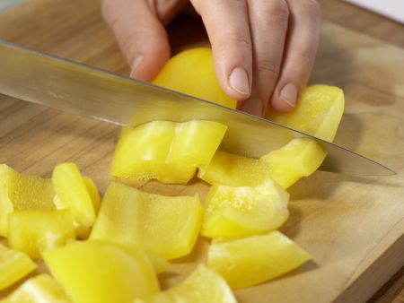 Gefülltes Baguette Zubereitung Schritt 2 Gefülltes Baguette Zubereitung Schritt 2