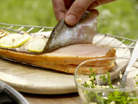 Gegrillte Lachsforelle Zubereitung Schritt 10 Gegrillte Lachsforelle Zubereitung Schritt 10