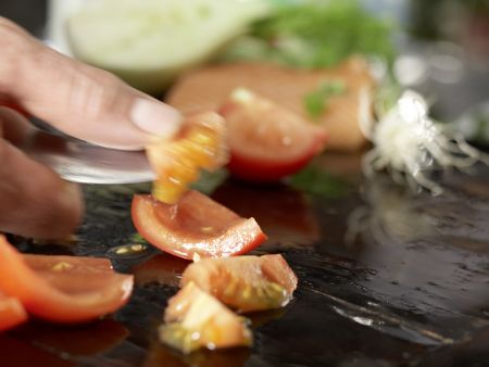 Gegrillte Lachsspieße Zubereitung Schritt 1 Gegrillte Lachsspieße Zubereitung Schritt 1