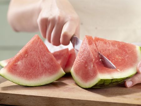 Gegrillte Wassermelone Zubereitung Schritt 1 Gegrillte Wassermelone Zubereitung Schritt 1