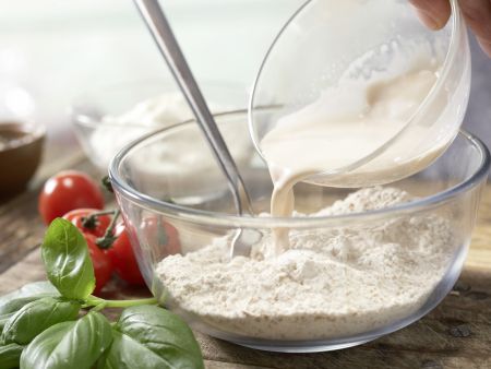 Gemüse-Dinkel-Fladen Zubereitung Schritt 2 Gemüse-Dinkel-Fladen Zubereitung Schritt 2