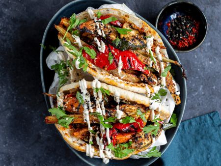Gemüse-Döner mit Sesam-Knoblauch-Sauce