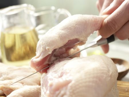 Geschmortes Hähnchen auf französische Art Zubereitung Schritt 1 Geschmortes Hähnchen auf französische Art Zubereitung Schritt 1
