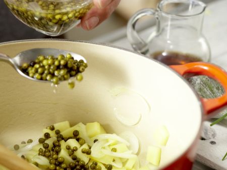 Grüne Pfeffersuppe Zubereitung Schritt 5 Grüne Pfeffersuppe Zubereitung Schritt 5