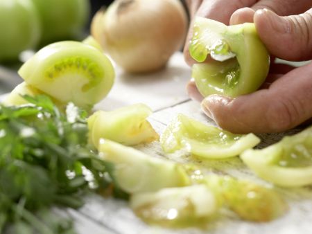 Grüne Tomaten-Salsa Zubereitung Schritt 4 Grüne Tomaten-Salsa Zubereitung Schritt 4