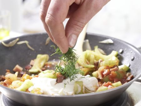 Gurkengemüse mit Schinken Zubereitung Schritt 8 Gurkengemüse mit Schinken Zubereitung Schritt 8