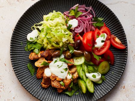 Gyros-Gemüse-Teller