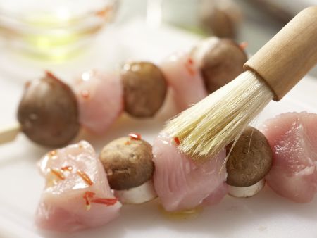 Hähnchen-Champignon-Spieße Zubereitung Schritt 6 Hähnchen-Champignon-Spieße Zubereitung Schritt 6