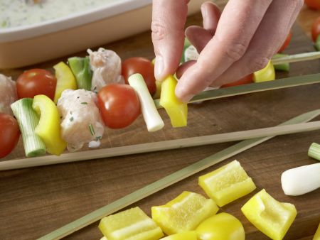 Hähnchen-Gemüse-Spieße Zubereitung Schritt 9 Hähnchen-Gemüse-Spieße Zubereitung Schritt 9
