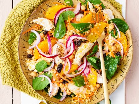 Hähnchen-Orangen-Salat mit Bulgur