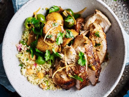 Hähnchen-Tajine mit grünen Oliven