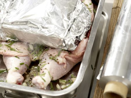Hähnchen unter Ziegelsteinen Zubereitung Schritt 5 Hähnchen unter Ziegelsteinen Zubereitung Schritt 5