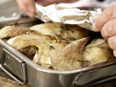 Hähnchen unter Ziegelsteinen Zubereitung Schritt 7 Hähnchen unter Ziegelsteinen Zubereitung Schritt 7