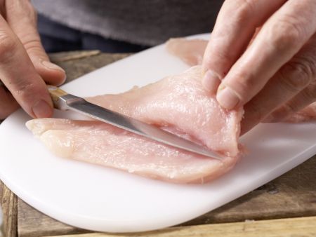 Hähnchenbrustfilet in Folie gegart Zubereitung Schritt 4 Hähnchenbrustfilet in Folie gegart Zubereitung Schritt 4