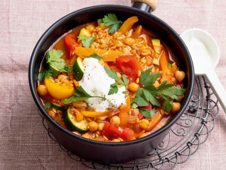 Hafereintopf mit Joghurt