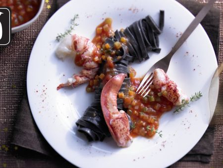 Hummer mit schwarzen Nudeln für den Thermomix® Hummer mit schwarzen Nudeln für den Thermomix®