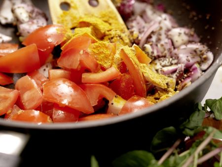 Indisches Auberginenragout Zubereitung Schritt 7 Indisches Auberginenragout Zubereitung Schritt 7