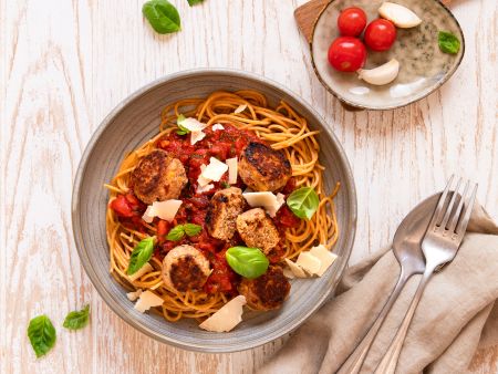 Italienische Hackbällchen mit Pasta