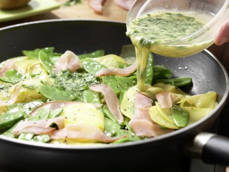 Kartoffelpfanne mit Schinken Zubereitung Schritt 7 Kartoffelpfanne mit Schinken Zubereitung Schritt 7