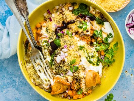 Kichererbsen-Curry mit Chutney und Joghurt