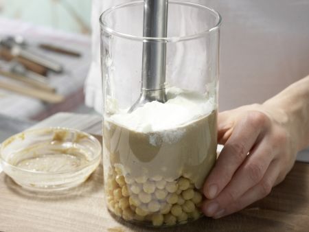 Kichererbsen-Dip Zubereitung Schritt 2 Kichererbsen-Dip Zubereitung Schritt 2