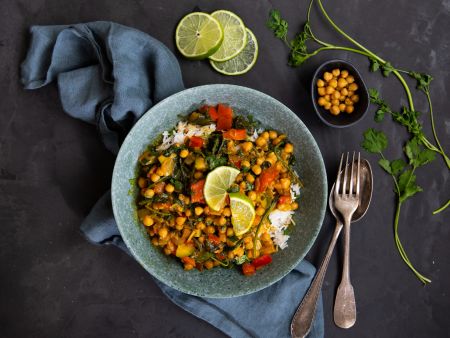 Kichererbsen-Spinat-Curry Rezept