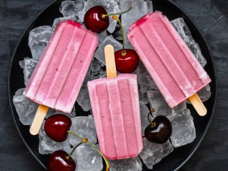 Kirsch-Joghurt-Popsicles