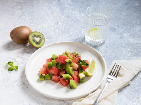 Kiwi-Melonen-Minz-Salat