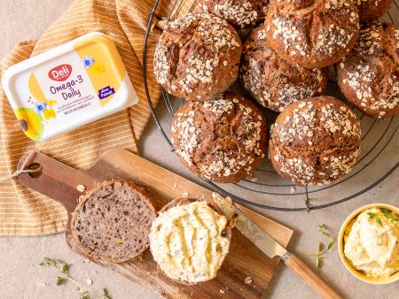 Knusprige Omega-3-Quarkbrötchen