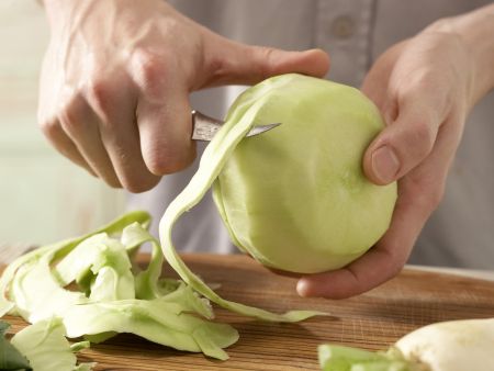 Kohlrabi-Cocktail Zubereitung Schritt 1 Kohlrabi-Cocktail Zubereitung Schritt 1