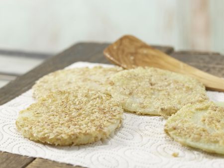 Kohlrabi-Taler mit Walnuss-Dip Zubereitung Schritt 9 Kohlrabi-Taler mit Walnuss-Dip Zubereitung Schritt 9