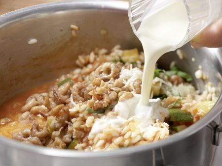 Krabben-Risotto mit Zucchini Zubereitung Schritt 6 Krabben-Risotto mit Zucchini Zubereitung Schritt 6
