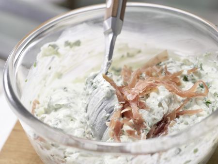 Kräuter-Schinken-Creme Zubereitung Schritt 6 Kräuter-Schinken-Creme Zubereitung Schritt 6