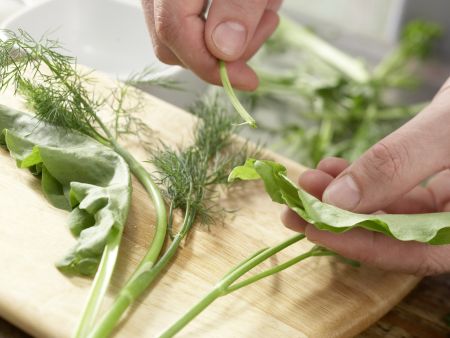 Kräutersalat mit Ei Zubereitung Schritt 1 Kräutersalat mit Ei Zubereitung Schritt 1