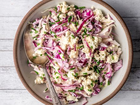 Krautsalat mit Rotkohl und Gorgonzola