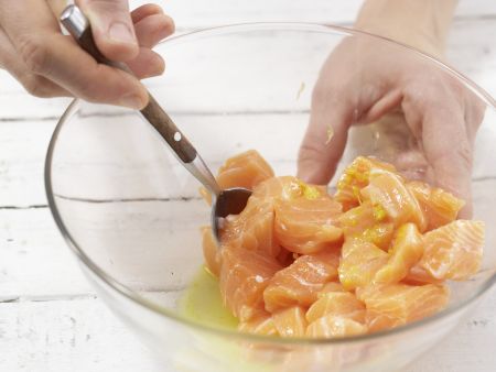 Lachs-Spinat-Pfanne Zubereitung Schritt 8 Lachs-Spinat-Pfanne Zubereitung Schritt 8