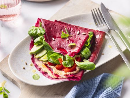 Laktosefreie Rote-Bete-Pfannkuchen