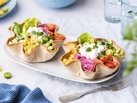 Laktosefreie Tortilla-Bowls